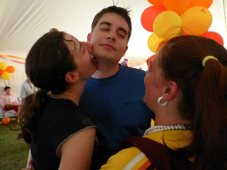 Nick gets licked